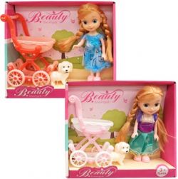 BEAUTY - POUPÉE AVEC CHARIOT 19 CM ASST